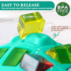 HKNMTT Square Candy Molds Silicone for Caramels Truffles Chocolate, 2 PCS 40 cavities for Baking, Food Grade Gummy Making Kit Wax Melts Moulds