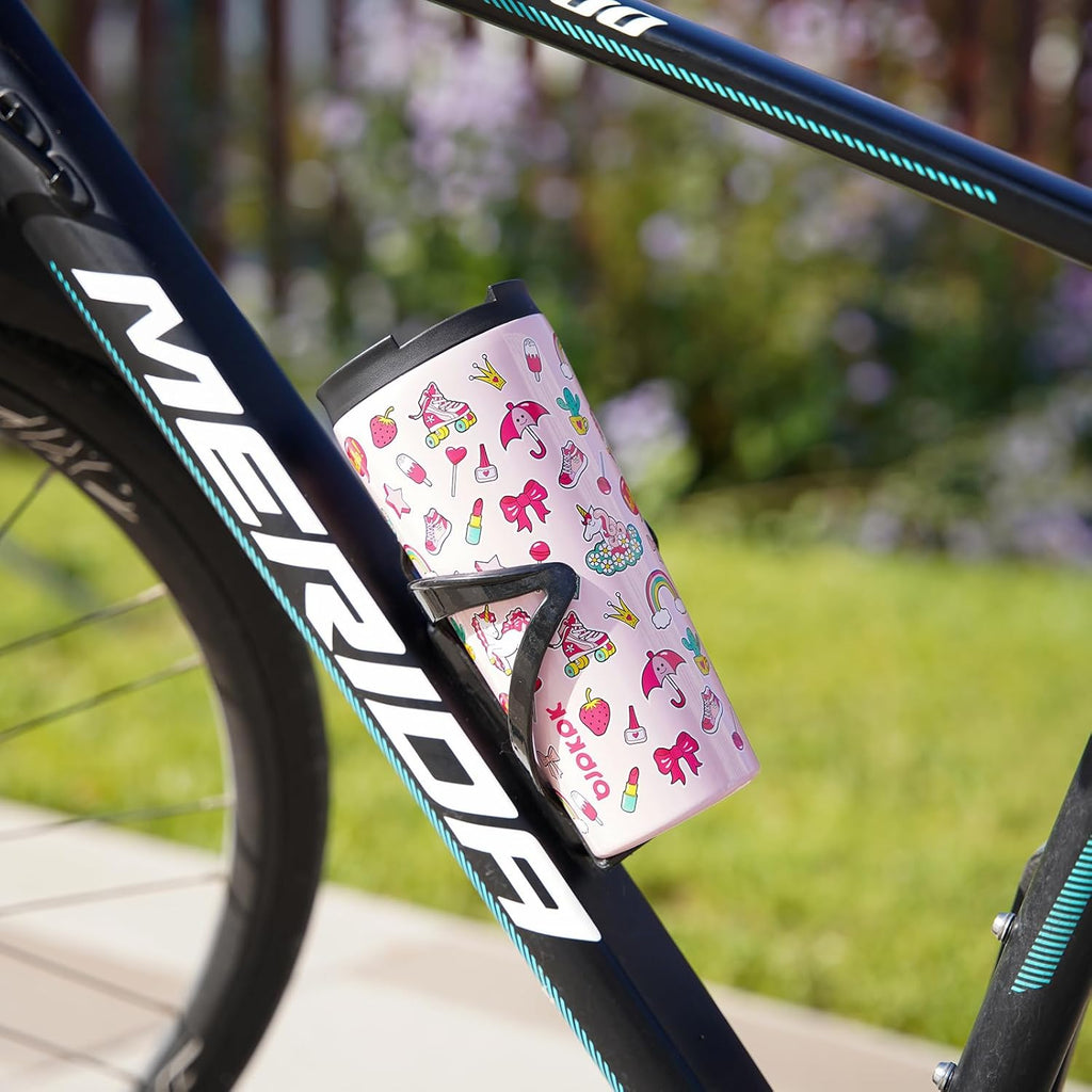 BJPKPK 18oz Insulated Tumbler With lid And Straw Stainless Steel Tumblers Travel Coffee Mug Reusable Thermal Cup,Unicorns