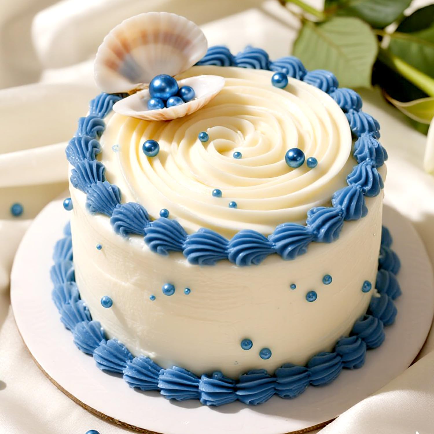 Deep Blue Pearl Sugar Sprinkles, Edible Candy Pearls, 150g/5.29oz, Blue Sprinkles for Cake Decorating, Baking Cake Decorations, Ice Cream Toppers, Cupcakes, Wedding Party Chirstmas Supplies