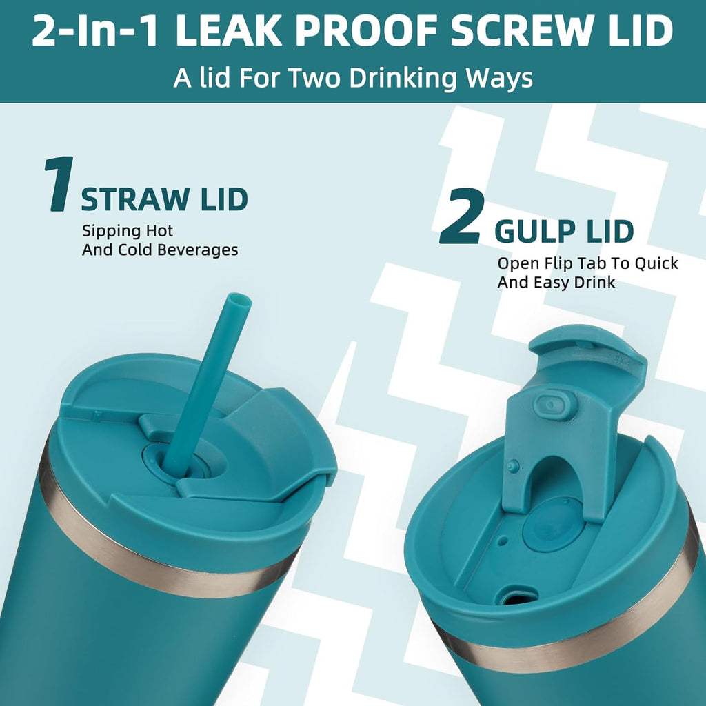 BJPKPK 30oz Tumbler With lid And Straw Stainless Steel Travel Coffee Mug Insulated Tumblers Cups,Laguna