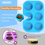 Silicone Oreo Cookie Mold, Walfos Round Cylinder Chocolate Covered Oreos Molds, BPA Free and Non-Stick, Perfect for Cookies, Oreos, Candy, Soap, Cupcake, Pudding, Jello, Set of 3