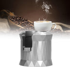 Coffee Portafilter Holder, Aluminum Alloy Coffee Tamper Stand Portafilter Stand Base for Coffee Machine (Frosted Gray)