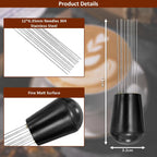 WDT tool, Espresso Distribution Tools, 12 x 0.35mm 304 Stainless Steel Needles Distributor, Espresso Coffee Stirrer for Barista