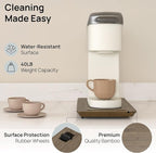 Ibyx Elegant Sliding Tray for Your Coffee Maker & Heavy Kitchen Appliances - Sturdy, Slides Easily from Under The Cabinet (Brown, 7.5”W x 14.5”D)