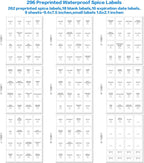 24 Pcs Glass Jars With 296 Spice Labels Preprinted of White and Black Color- 4oz Thicken(2.4mm) Empty Small Herb Seasoning Containers With Bamboo Airtight Lids