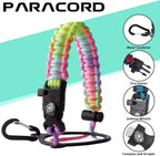 Insulated Stainless Steel Water Bottle - 32/40/64/128 oz Water Bottles with Straw & Spout Lids, Paracord Handle and Carrier Pouch, Workout Water Flask Bottle for Women Men Sport Activities