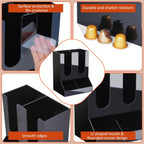 MYITYARD Coffee Station Organizer, Coffee Cup Holder for Countertop, Cup and Lid Dispenser with 4 Compartment, Coffee Bar Accessories Organizer for Home, Kitchen, Office and Breakroom