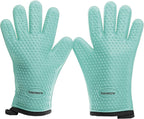 KITCHEN PERFECTION Silicone Smoker Oven Gloves -Extreme Heat Resistant BBQ Gloves -Handle Hot Food Right on Your Smoker Grill Fryer Pit|Waterproof Oven Mitts Grill Gloves |Superior Value Set+3 Bonuses