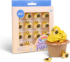 Edible Bees Cake Decorations, 16 pcs Bee Cake Decorations, Edible Bee for Cupcakes, Ice Cream, Waffles, Cookies, Cake, Macaron