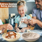 Banneton Bread Proofing Basket Set,11" Round Sourdough Bread Baking Supplies, Sourdough Starter Kit with Bread Lame,Danish Whish, Bowl Scraper,Dough Whisk for Bread Making