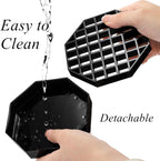 Tebery 6 Pack 4 Inch Coffee Drip Trays, Handy Water Catcher Tray for Drink Dispenser, Countertop Drip Coasters with Detachable Grid, Plastic Drip Tray Pan for Party, Home, Bar, Coffee Station