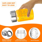 Glass Juice Bottles 10 oz - Wide Mouth Glass Water Bottles with Lids and Sleeve- for Juicing, Smoothies, Milk, Protein, Reusable, Stainless Steel Lids, Leak Proof, Shaker bottle (10oz/300ml)