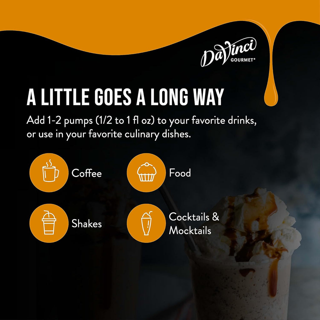 DaVinci Gourmet Sugar Free Caramel Sauce, 64 Fluid Ounces (Pack of 1)