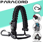 128OZ Insulated Water-Bottles with Strap - 1 Gallon Large Water Jug with Straw & Spout Lid, Stainless Steel Water Bottle Leak Proof, Cold-48h Hot-24h Metal Water Flask w/Paracord Handle, Carrier Bag