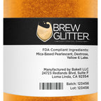 Orange BREW GLITTER Edible Glitter For Drinks, Cocktails, Beer, Garnish Glitter & Beverages | KOSHER & HALAL Certified | 100% Edible & Food Grade | Vegan, Gluten, Nut Free (50g, Orange)