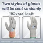 Schwer 12 Pairs ANSI A5 Cut Resistant Work Gloves, Cut Proof Gloves with PU Coating, Used for Metal Fabrication, WoodWorking, Construction, Non Slip, Durable, M, CR3088