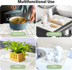 Stone Dish Drying Mat for Kitchen Counter,24"(L)×16"(W) Collapsible Fast-Drying Diatomaceous Earth Mats with Towel Sanding Tool,Versatile Stone Drying Mats for Cups Dishes Bottles