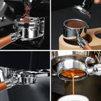 51mm Bottomless Portafilter 3 Ears Fits for CASABREWS CM5418, 3700Essential, 3700Gense, 3700Pro, Gevi 51mm 3 Ears Grouphead, Mr. Coffee Espresso and Cappuccino Machine, Stainless Steel Filter Basket