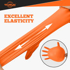 TitanFlex Heavy Duty Nitrile Gloves, 6 Mil Orange Raised Diamond Texture, Mechanic Disposable Gloves Latex Free Powder Free