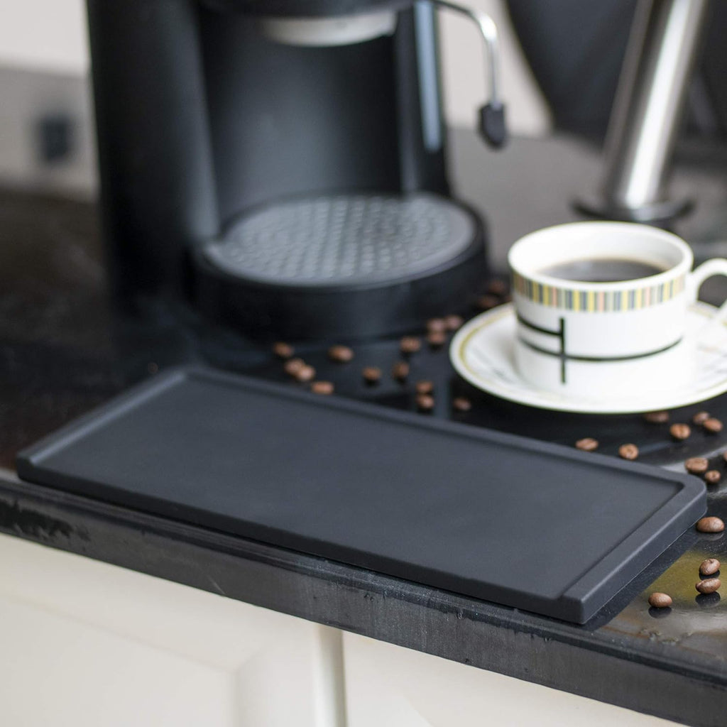 XUNADA Large Espresso Tamping Mat (5” x 12”), Ultra Thick Premium Coffee Tamper Pad, Strong Grip Silicone Tamp Station