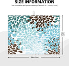 Blue Gray Dahlia Flowers Dish Drying Mat 18x24 inch for Kitchen Spring Floral Dishes Pad Dish Drainer Rack Mats Absorbent Fast Dry Kitchen Accessories