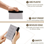 Metal Griddle Scraper Chopper, HaSteeL Stainless Steel Dough Bench Scraper Pastry Cutter with Measuring Marks, Multi-purpose Kitchen Tool for Flat Top Grilling/Baking/Cooking, Dishwasher Safe (2-Pack)