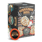 Bones Coffee Company Cinnamon Roll Flavored Coffee Pods, Low Acid Medium Roast Single-Serve Bones Cups, Compatible with 1.0 & 2.0 K-Cups Brewers Coffee Maker, 12 Count
