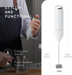 Rechargeable Milk Frother Handheld, Coffee Frother Handheld with USB-C Charging Stand, Electric Drink Mixer Handheld, Mini Electric Whisk Frother for Coffee, Matcha, etc