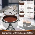 58.5mm Espresso Puck Screen, Lower Shower Screen, Metal Coffee Reusable Filter for 58mm Espresso Portafilter Basket, 1.7 Thickness(Panda)