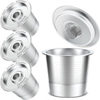 CAPMESSO Reusable Coffee Pods for Keurig 1.0: Stainless Steel Refillable K Cup - Reusable Coffee Filter for Keurig 1.0 Coffee Maker, Permanent (4 Reusable k cups for Keurig 1.0)