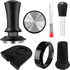 Espresso Tamper, Coffee Tamper with Espresso Distribution Tool, Espresso Tamper Mat, Espresso Dosing Funnel, Espresso Accessories, Wdt Tool Espresso, 51mm Espresso Tamper for Espresso Coffee Machine