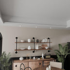 Floating Shelves Wall Bookshelf Industrial Pipe Shelving Shelves Real Wood Planks 70 inch Rustic Wall Shelves Hanging Bookshelves Farmhouse Kitchen Bar Shelving