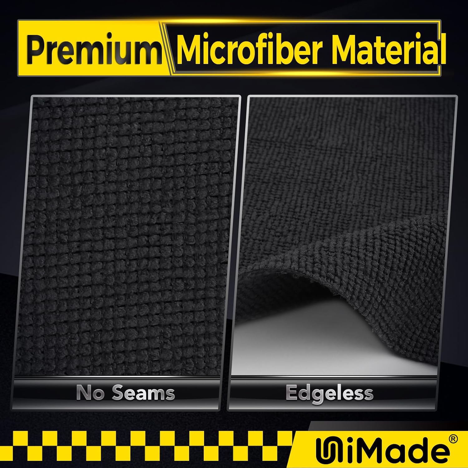 Microfiber Cleaning Cloth, 100 Pack Microfiber Towels for Cars Commercial Grade Work Rags Bulk Detailing Cloth for Automotive Bar Mechanic Restaurant Garage Housekeeping, 11.5"x 11.5", Black