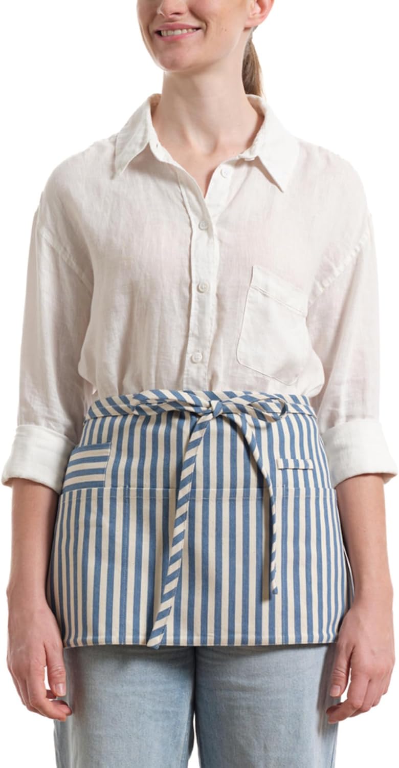 MEEMA Waist Apron with 3 Pockets | Waitress Apron | Waitress Apron with Pockets | Half Aprons With Pockets | Server Aprons Women