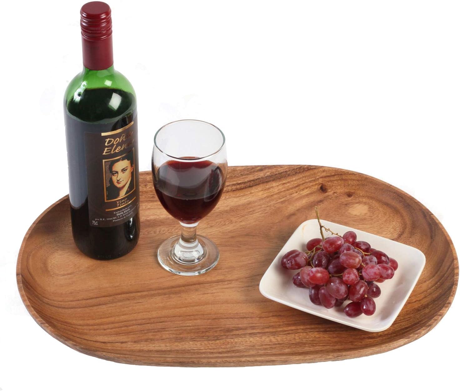 Woodard & Charles 18-Inch Acacia Oval Tray, Natural Acacia Extra Large