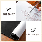 Dish Drying Mat Absorbent Coffee Mat Rubber Backed Soft Silicone Kitchen Drying Mat for Kitchen Bathroom Coffee Bar (Plants, 16 x 24 Inches)