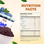 Fanale Blueberry Popping Boba Pearls, Vegan, Non GMO, Gluten Free, Fat Free, Perfect for Bubble Tea, Smoothies, Ice Cream, Desserts, and Beverages.