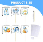 36Pcs Little Pumpkin Cupcake Toppers Blue Pumpkin Cupcake Picks Little Pumpkin Baby Shower Cake Decorations Thanksgiving Party Cake Decorations Kids Birthday Party Supplies