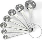 TILUCK Stainless Steel Measuring Spoons Set,Coffee Scoop Spoon,Kitchen Gadgets for Cooking & Baking,Set of 7