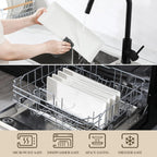 MALACASA Serving Platters Set of 4, Ceramic Serving Platters and Trays for Serving Food, Rectangular Serving Trays for Party, Large Serving Plates, Party Serving Trays and Platters - 14 Inch, White