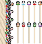 100 Pcs Christmas Coffee Stirrers Wood Cocktail Coffee Stir Sticks Disposable Drink Stirrers for Stirring Hot Chocolate Milkshake Restaurant Home Office Party Supplies