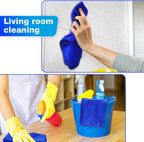 Nuenen Microfiber Cleaning Cloths for Cars 16 x 16 Inch Ultra Absorbent Car Towels Drying Reusable Cleaning Supplies House Kitchen Window Microfiber Towel(Blue,60 Count)