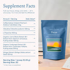 SPACE AND TIME Focus - Mushroom Coffee - 20 Cups of Focus, Productivity & Clean Energy - Instant Mushroom Coffee with Lions Mane, Cordyceps & L-Theanine