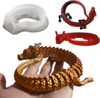 Diamond Dragon Mold Long Dragon Resin Mold Round Dinosaur Mold Animal Resin Casting Mold Resin Making Molds Silicone Mold for Candle Home Decorate Mold 3D Animal Mold Candle Making Mold