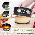 4 Inch Mini Springform Pan, Non-stick Cheesecake Pan, Spring Form Pans for Baking, Springform Pans with Removable Bottom, Round Cake Pans, Small Cake Mold for Mini Cheesecake Pizza