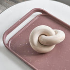 LINE+ARC Waterproof, Easy-to-Clean, 18"x12" Serving Tray Extra Large Handles (Mauve) 100% Food-Grade Melamine for Breakfast, Dinner, Bed, Tea, Crafts, Decorative, TV, Couch, Outdoor, Patio