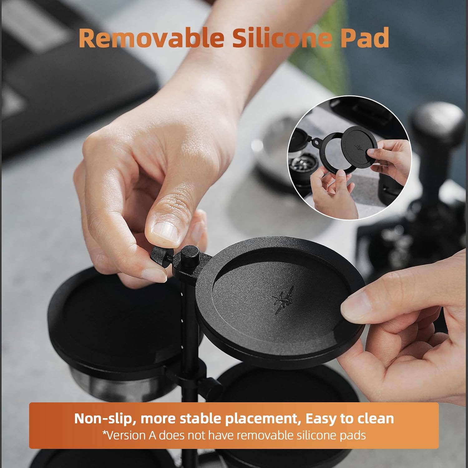 MHW-3BOMBER Multi-use Magnetic Espresso Storage Stand, Coffee Storage rack for Tamper/Distributor/Filter Basket/Cup, 51-58mm Espresso Portafilter Basket Storage holder for Coffee Accessories,SR6107-OS