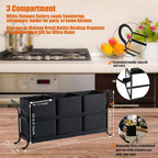 Flatware, Cutlery,Kitchen Utensil & Silverware Caddy Organizer Bin Holder for Forks, Spoons, Knives - Perfect for Kitchen Countertop- Black