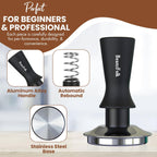 8-Piece Espresso Accessory Set – 53 mm Tools (Fits 54 mm Portafilters) – Tamper Station, Tamper, Distributor/Leveler, WDT Tool, Dosing Ring, Cleaning Brush, Puck Screen & Silicone Mat