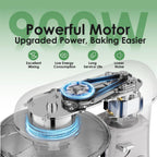 Kitchen in the box Stand Mixer, 900W 8.5QT Kitchen Electric Mixer, 6-Speed Large Capacity Food Mixer for Home Cooks with Egg Whisk, Dough Hook & Flat Beater (Green)